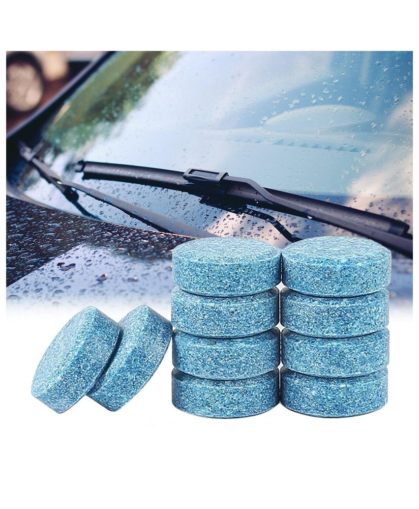 Pastilhas Efervescentes de Detergente, para Limpa Para-brisas e Vidros de Automóveis - 10 unidades