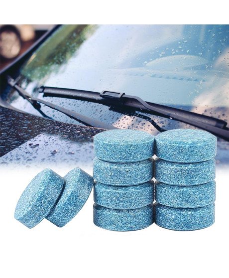 Pastilhas Efervescentes de Detergente, para Limpa Para-brisas e Vidros de Automóveis - 10 unidades