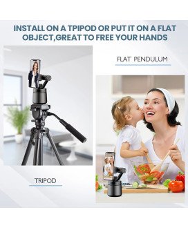 Suporte de Telemóvel Recarregável com Rotação a 355º e Acompanhamento de Movimento - Branco