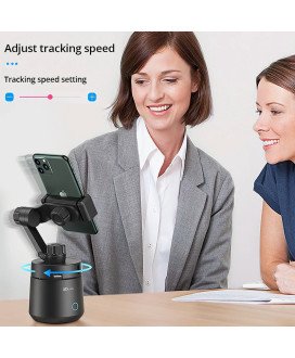 Suporte de Telemóvel Recarregável com Rotação a 355º e Acompanhamento de Movimento - Branco