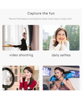 Suporte de Telemóvel Recarregável com Rotação a 355º e Acompanhamento de Movimento - Branco