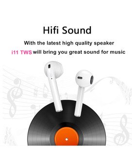 Fones Auriculares Bluetooth i11-TWS, com Caixa Powerbank - Branco