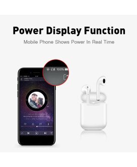 Fones Auriculares Bluetooth i11-TWS, com Caixa Powerbank - Branco