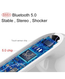 Fones Auriculares Bluetooth i11-TWS, com Caixa Powerbank - Branco
