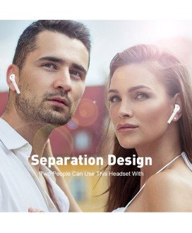 Fones Auriculares Bluetooth i11-TWS, com Caixa Powerbank - Branco