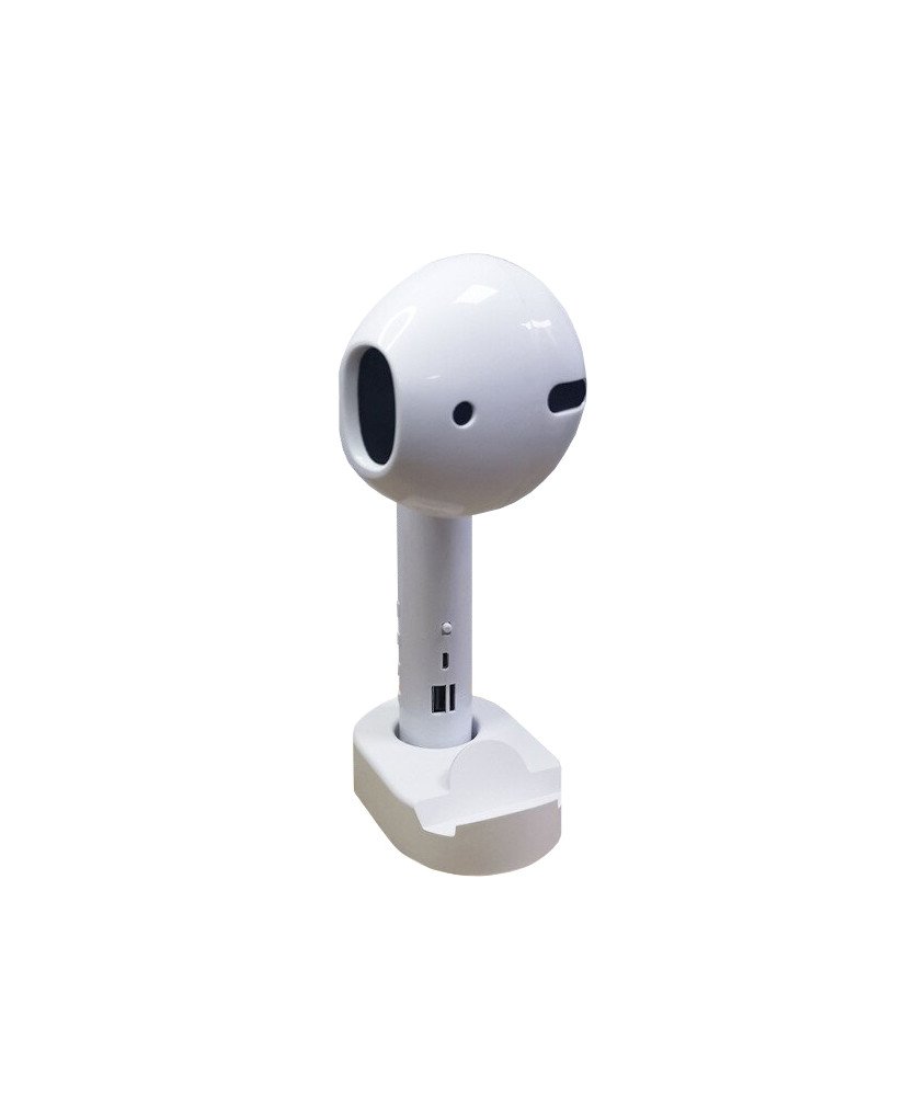 Coluna Portátil Bluetooth com Porta USB, Cartão SD e com Suporte para Telemóvel – Branco