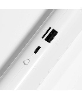 Coluna Portátil Bluetooth com Porta USB, Cartão SD e com Suporte para Telemóvel – Branco