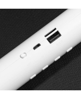 Coluna Portátil Bluetooth com Porta USB, Cartão SD e com Suporte para Telemóvel – Branco