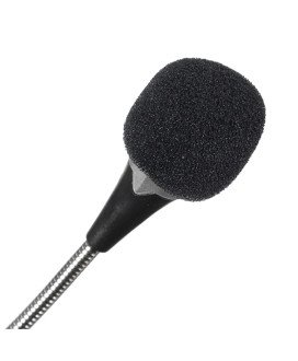 Headset com Microfone Ajustável e Botão para Controlo de Volume – USB - Cinzento e Preto