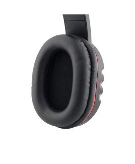 Headset Gaming com Microfone e Botão de Controlo de Volume – Preto e Vermelho