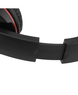 Headset Gaming com Microfone e Botão de Controlo de Volume – Preto e Vermelho