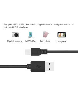 Cabo Adaptador Mini USB para USB, de 1 e 2m