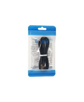 Cabo de Áudio Jack 3.5mm, Premium, de 1 metro – Nylon Preto