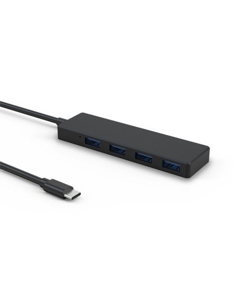 HUB Tipo-C com 4 Portas USB 3.0 – Preto