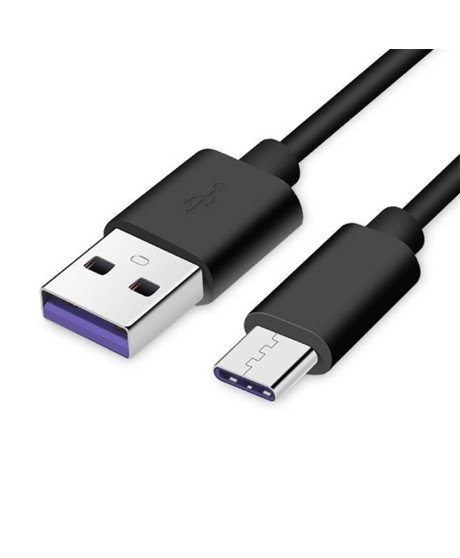 Cabo de Carregamento Rápido Tipo-C para USB de 1 metro e de 5 Amperes
