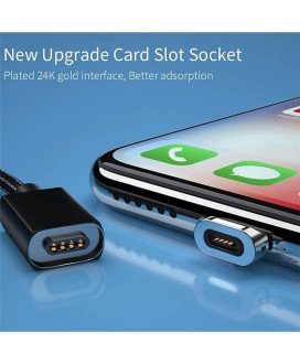 Cabo USB Magnético + Ponta Magnética Micro USB