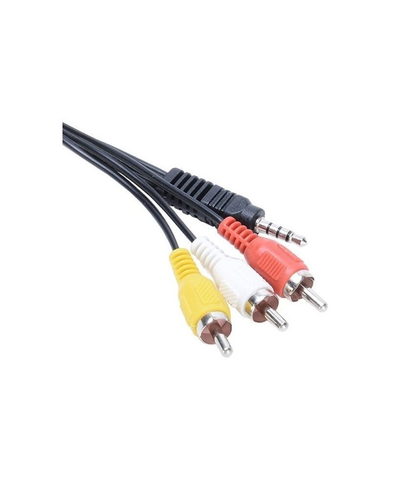 Cabo de Áudio Jack 3.5mm para RCA + Vídeo