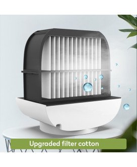 Ar Condicionado Portátil, de 3 Velocidades, Tanque para Água ou Gelo, Refrigerador e Purificador - 3 em 1 - Ligação USB