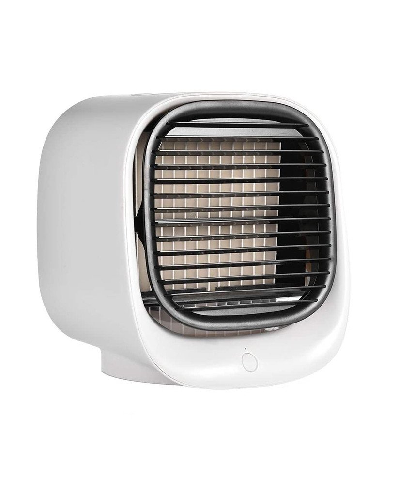 Ar Condicionado Portátil, de 3 Velocidades, Tanque para Água ou Gelo, Refrigerador e Purificador - 3 em 1 - Ligação USB