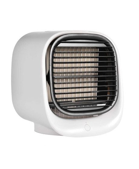 Ar Condicionado Portátil, de 3 Velocidades, Tanque para Água ou Gelo, Refrigerador e Purificador - 3 em 1 - Ligação USB