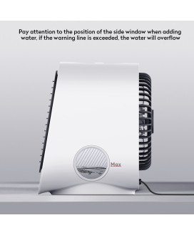 Ar Condicionado Portátil, de 3 Velocidades, Tanque para Água ou Gelo, Refrigerador e Purificador - 3 em 1 - Ligação USB