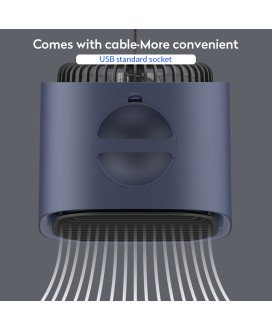 Ar Condicionado Portátil, de 3 Velocidades, Tanque para Água ou Gelo, Refrigerador e Purificador - 3 em 1 - Ligação USB