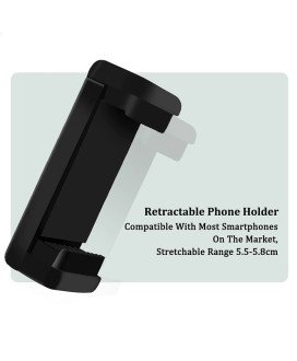 Anel Luminoso com Três Intensidades de Luz com Suporte Extensível - Preto