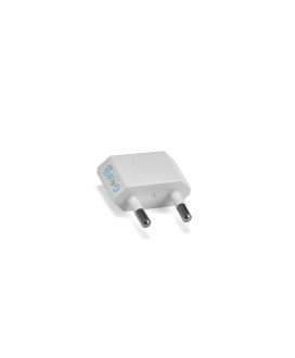 Adaptador de Tomada de Alimentação de Plug US/China para Tomada EU Europeia de 2 Pinos - Branco