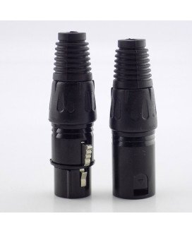 Par de Conetores XLR Macho-Fêmea para Microfone