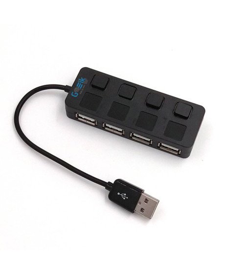 HUB USB 2.0 de 4 Portas, com Interruptores ON/OFF