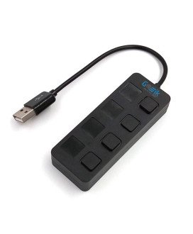 HUB USB 2.0 de 4 Portas, com Interruptores ON/OFF