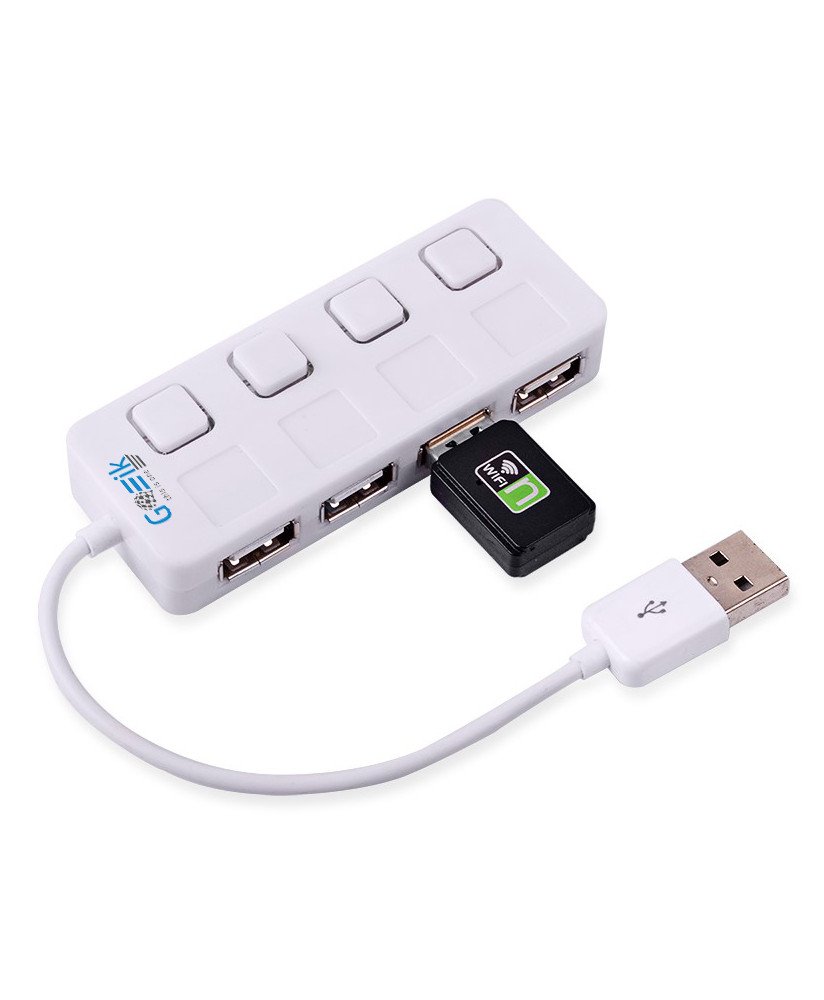 HUB USB 2.0 de 4 Portas, com Interruptores ON/OFF