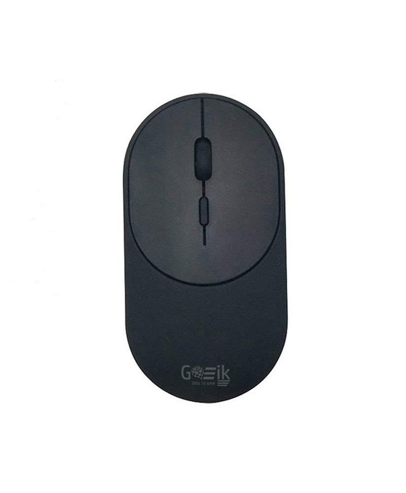 Rato Recarregável sem fio: Bluetooth 5.0 + 2.4 GHz com Pen USB – Silencioso - Oval Preto