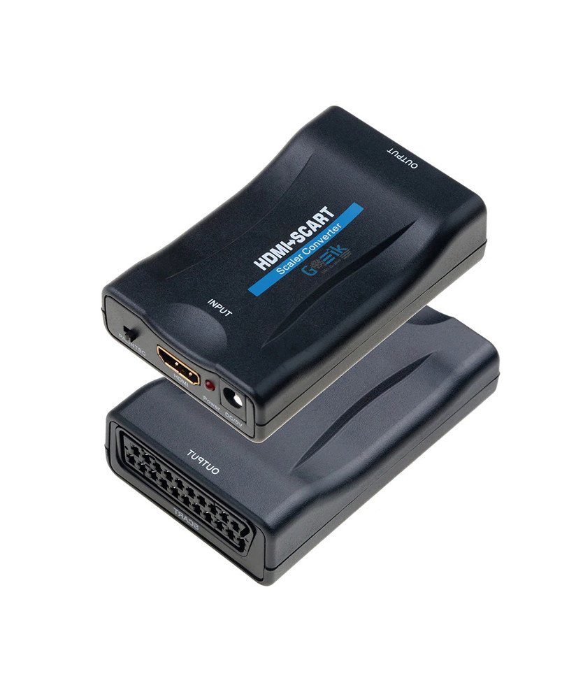 Adaptador Conversor de Vídeo HDMI para Scart, com Carregador Incluído