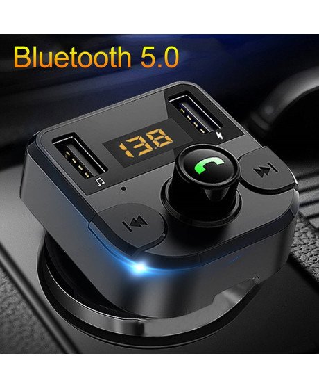 Transmissor FM Wireless para o Carro com 1* Micro SD e duas USB para Reprodução de Música ou Carregamento Rápido