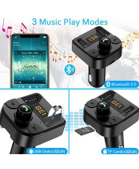 Transmissor FM Wireless para o Carro com 1* Micro SD e duas USB para Reprodução de Música ou Carregamento Rápido