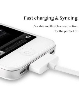 Cabo de Carregamento para iPhone, iPad e iPod - 1 metro - Branco