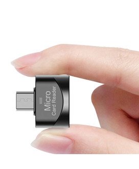 Leitor de Cartões de Memória Micro SD (TF) para Telemóveis e Computadores com Porta Tipo-C
