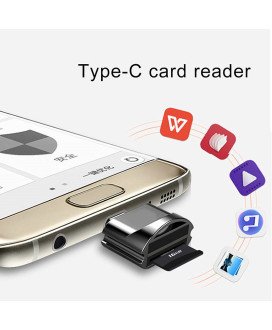 Leitor de Cartões de Memória Micro SD (TF) para Telemóveis e Computadores com Porta Tipo-C