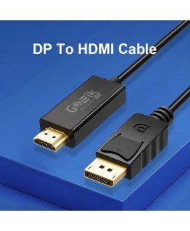 Cabo Adaptador DisplayPort para HDMI de 2 metros - Preto