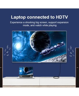 Cabo Adaptador DisplayPort para HDMI de 2 metros - Preto