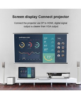 Cabo Adaptador DisplayPort para HDMI de 2 metros - Preto