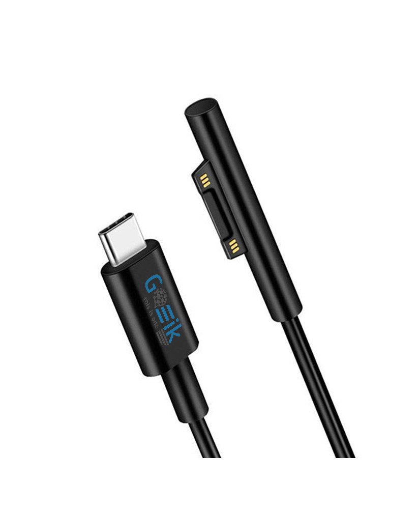 Cabo Tipo-C para Carregar Microsoft Surface Pro 3, 4, 5, 6, 7