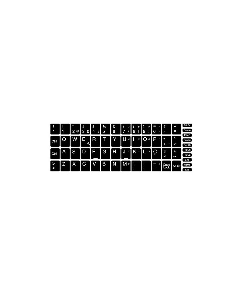Kits de Teclas Autocolantes 11*13 Preto, com Carateres Portugueses para Teclado