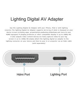 Cabo Adaptador para ligar o iPhone à TV - Lightning para HDMI