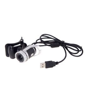 Webcam com Microfone e Câmera HD - 360º e Clipe de Suporte - USB 2.0