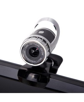 Webcam com Microfone e Câmera HD - 360º e Clipe de Suporte - USB 2.0