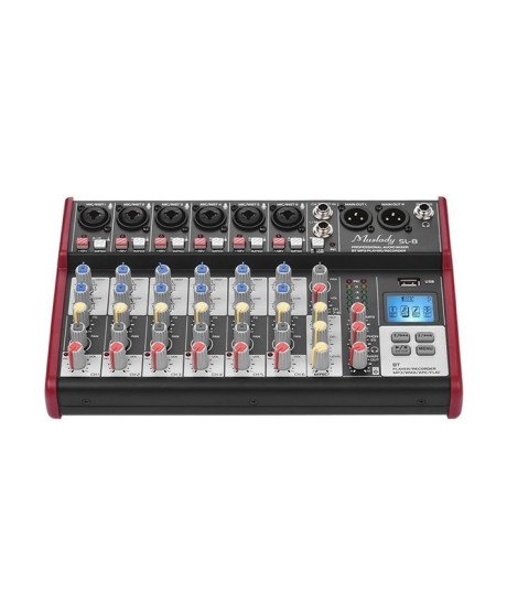 Mesa de Mistura (de som) de 8 canais, com Porta USB e Bluetooth