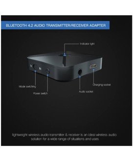 Adaptador Transmissor e Recetor sem fio Bluetooth Dual Mode