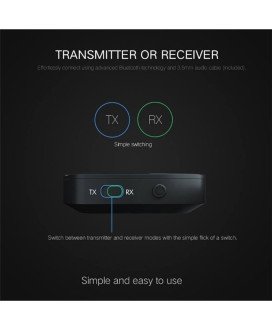 Adaptador Transmissor e Recetor sem fio Bluetooth Dual Mode